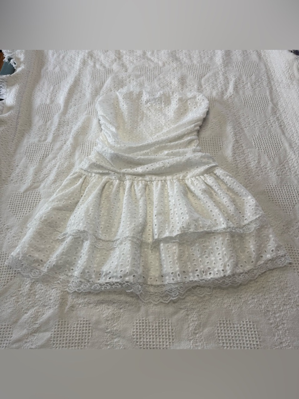SHEIN White Strapless Dress (S)